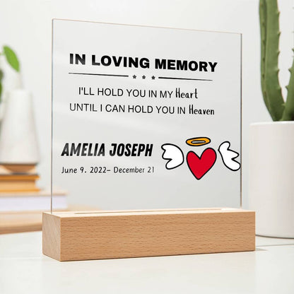 I'll hold you Baby Memorial Plaque - Infant Loss Keepsake – Angel Baby – view 2