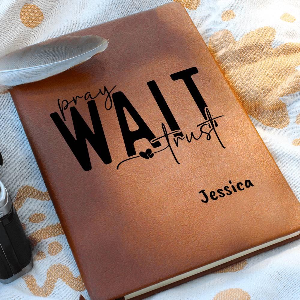 Pray wait Trust Personalized Prayer Journal – Gift for her – view 7