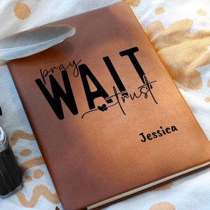 Pray wait Trust Personalized Prayer Journal – Gift for her – view 7