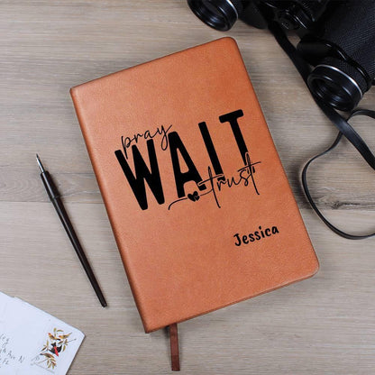 Pray wait Trust Personalized Prayer Journal – Gift for her – view 3