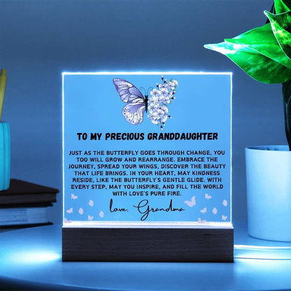 Personalized Granddaughter Gift Acrylic plaque – Birthday gift for her – view 6