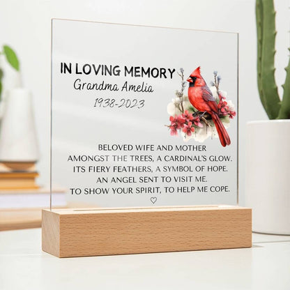 Beloved wife and mother Memorial Plaque for Loss of Loved One