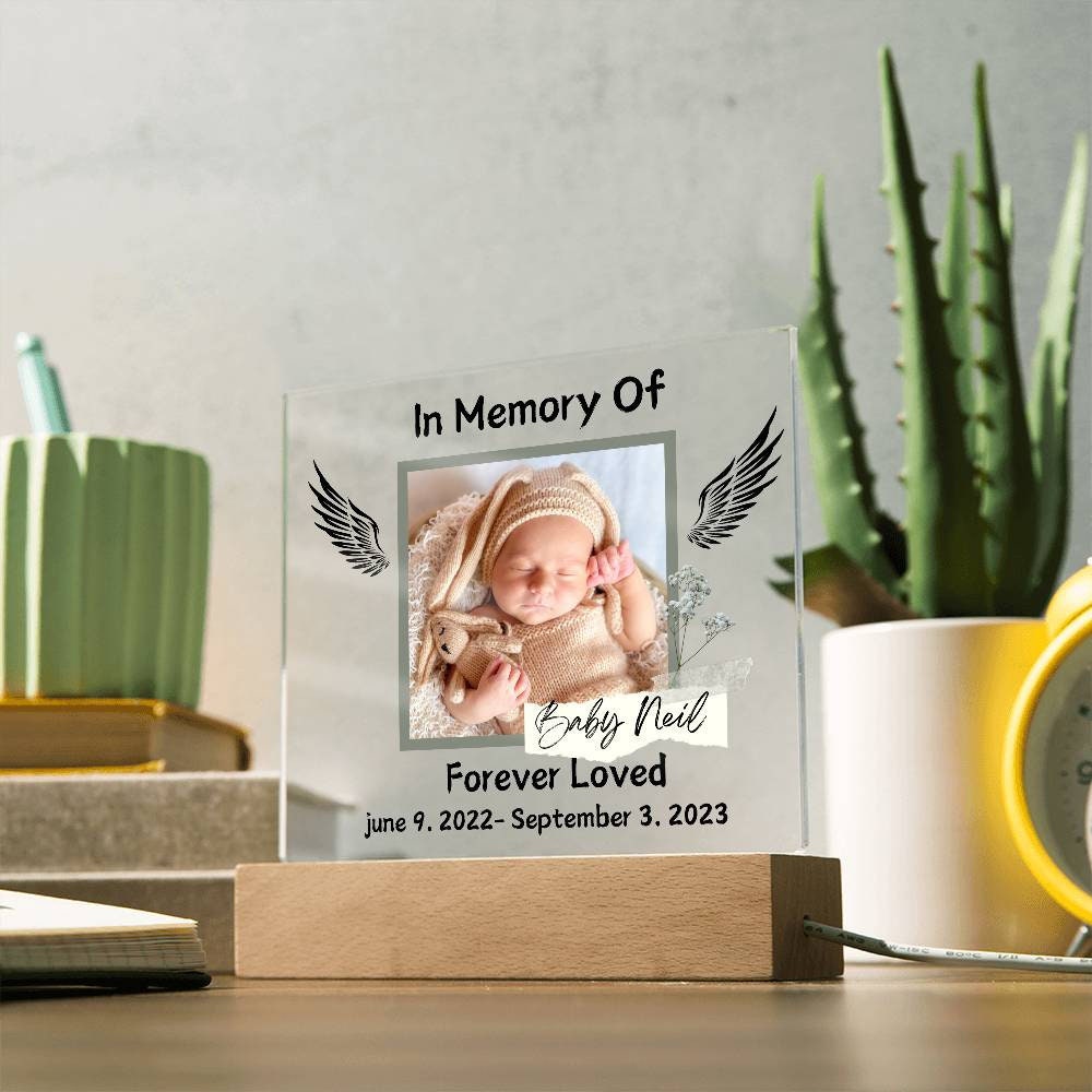 Personalized Photo Baby Memorial Plaque Infant Loss Keepsake – view 4