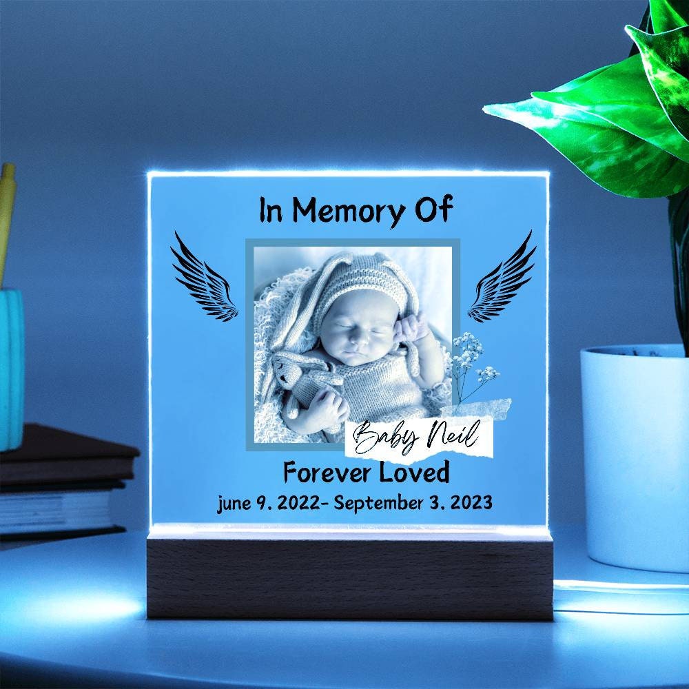 Personalized Photo Baby Memorial Plaque Infant Loss Keepsake – view 8