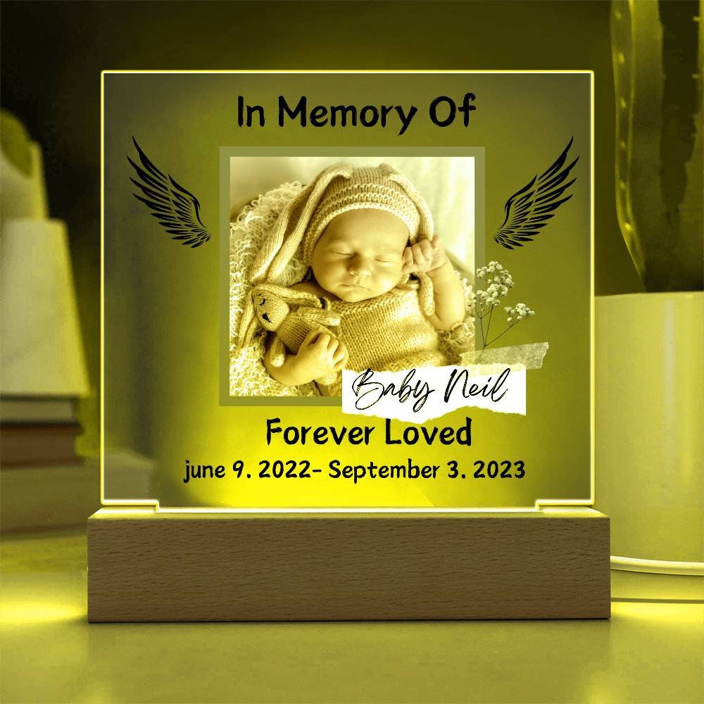 Personalized Photo Baby Memorial Plaque Infant Loss Keepsake – view 7