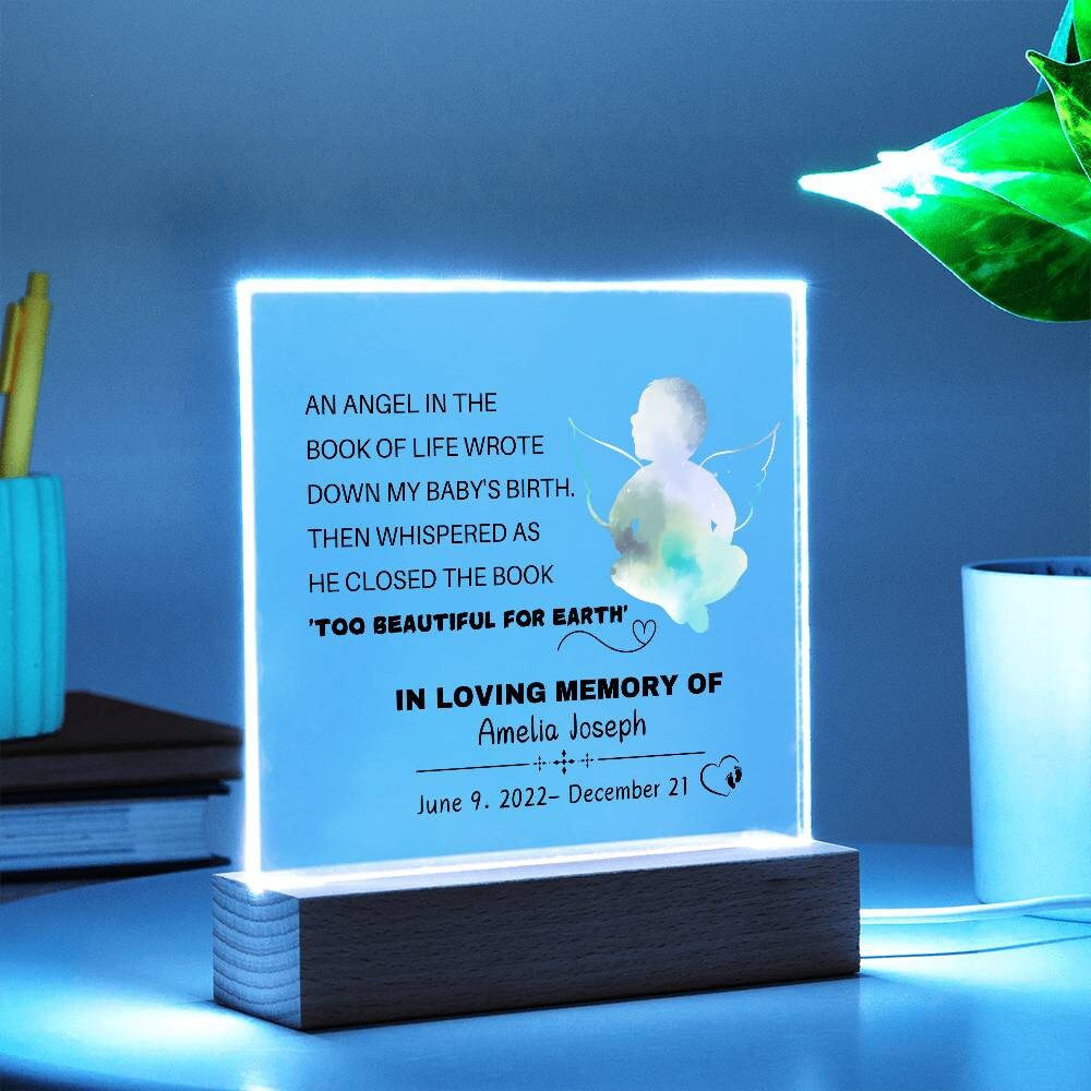Personalized Baby loss Memorial Plaque Miscarriage Gift – view 10