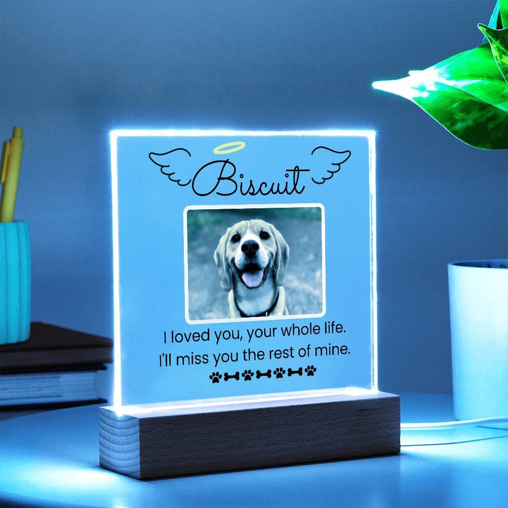 Custom Photo Acrylic Dog Memorial Plaque – Pet Loss Gift – view 4