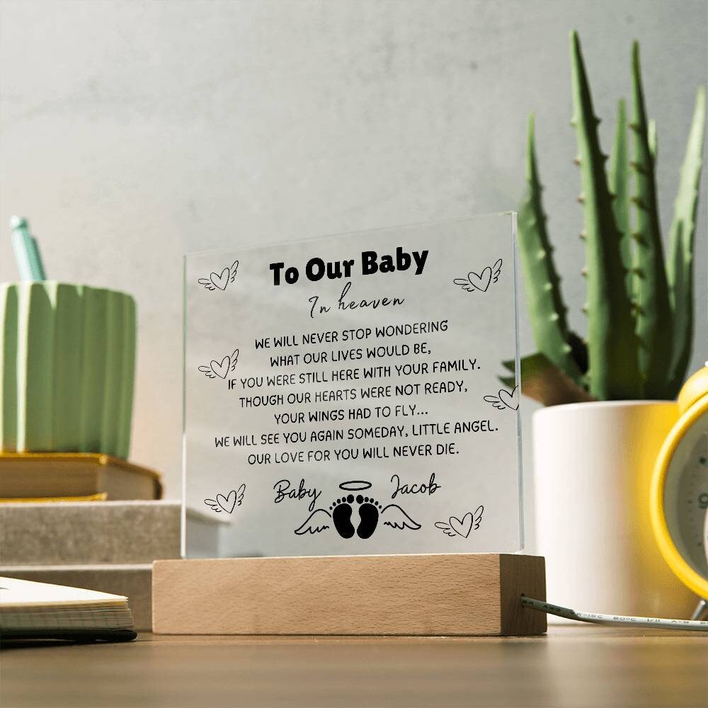 To our Baby Memorial Plaque – Infant Loss Gift – view 2