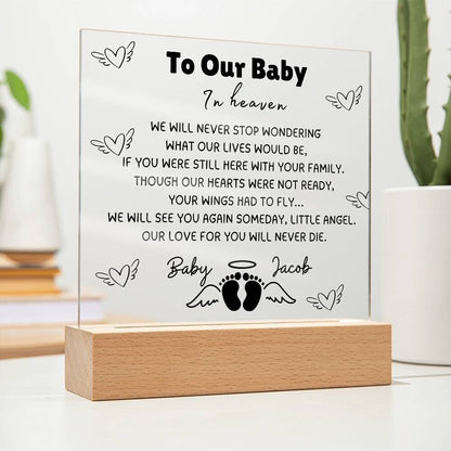 To our Baby Memorial Plaque – Infant Loss Gift