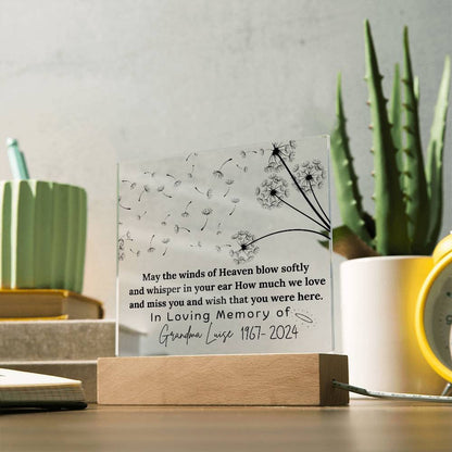 May the winds of heaven memorial plaque – sympathy gift – view 9