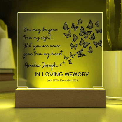 You May Be Gone Memorial Plaque – Sympathy Bereavement Gift – view 4
