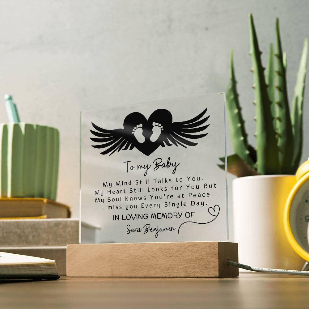 To My Baby Personalized Memorial Plaque – Miscarriage Gift – view 8