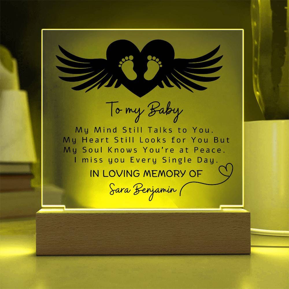 To My Baby Personalized Memorial Plaque – Miscarriage Gift – view 6