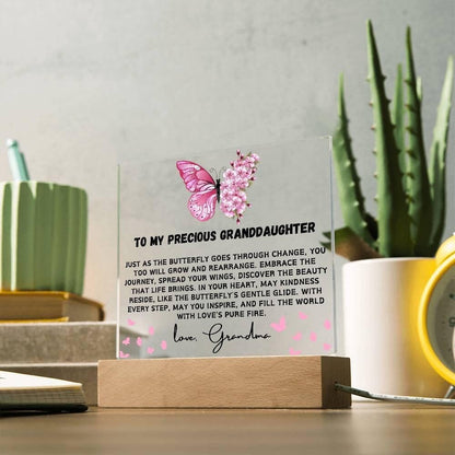 Personalized Granddaughter Gift Acrylic plaque – Birthday gift for her – view 2