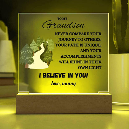 To My Grandson Personalized Acrylic Plaque Gift from Grandma – view 3