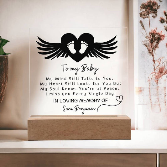To My Baby Personalized Memorial Plaque – Miscarriage Gift