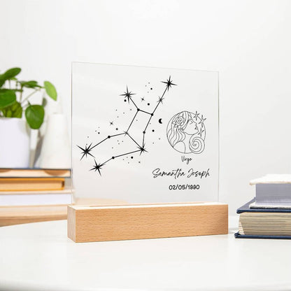 Virgo Personalized Star Sign Astrology Gift Horoscope Plaque – view 3