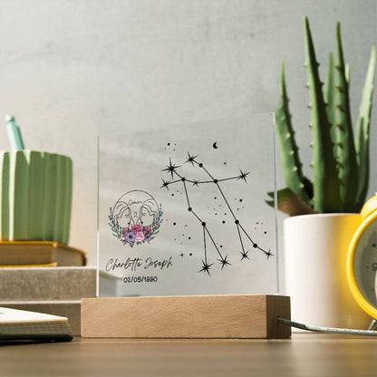Gemini Zodiac Star Sign Plaque – Zodiac horoscope gift – view 4