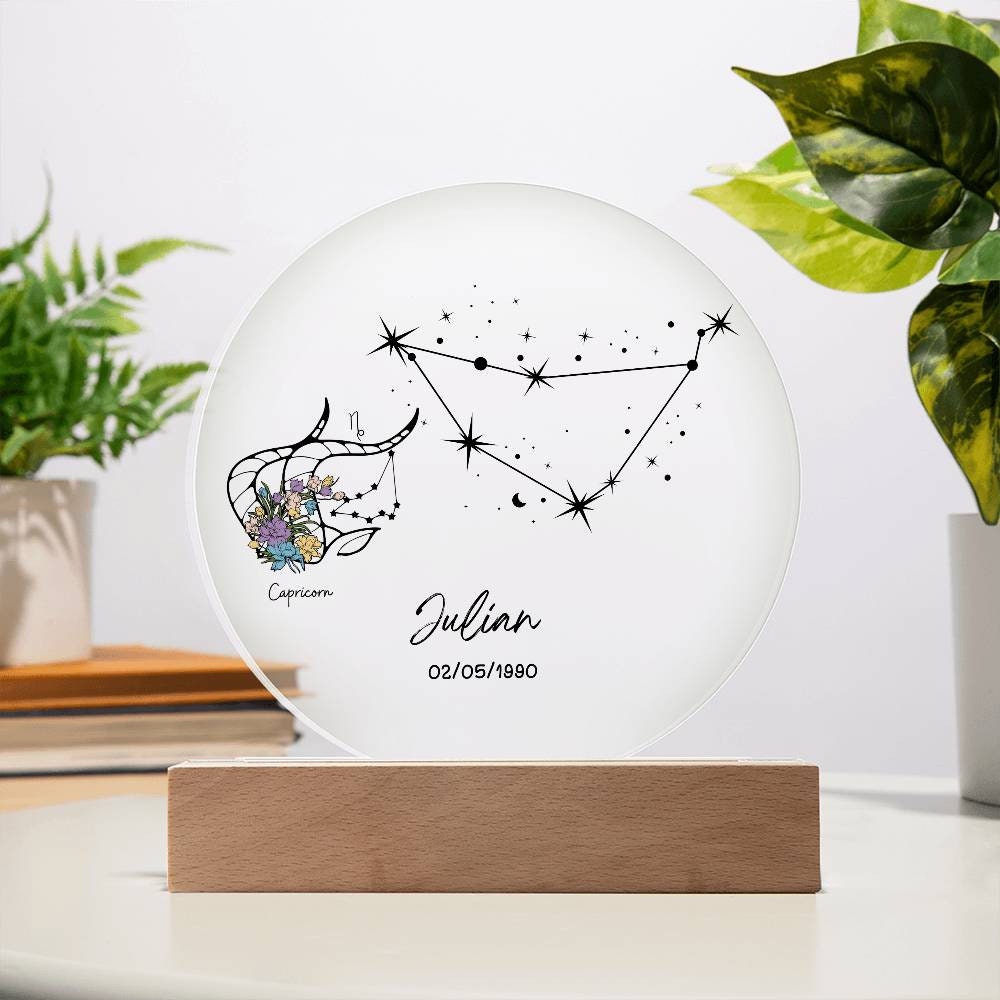 Capricorn Zodiac Star Sign Plaque – zodiac gifts – view 2