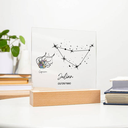 Capricorn Zodiac Star Sign Plaque – zodiac gifts – view 3