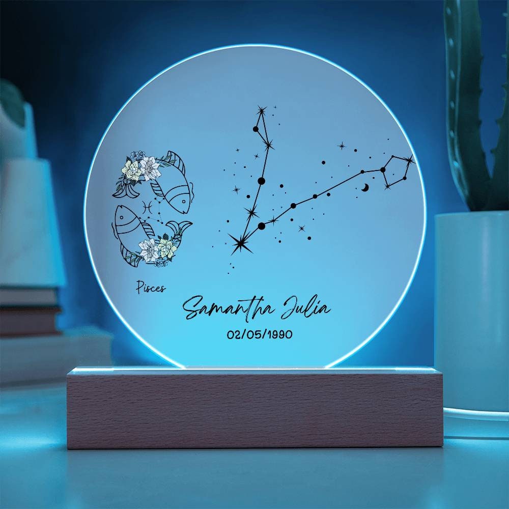 Custom Zodiac Acrylic Plaque – Zodiac Gifts – view 4