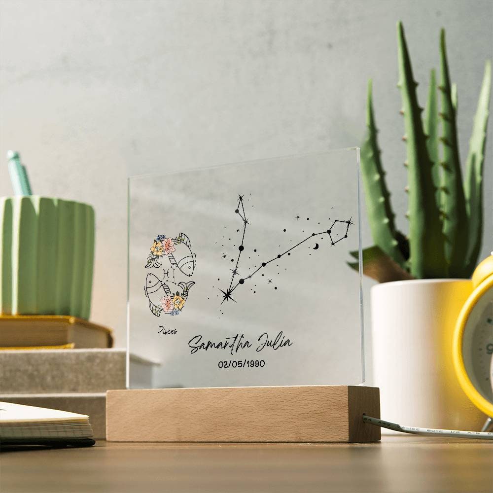 Custom Zodiac Acrylic Plaque – Zodiac Gifts – view 10