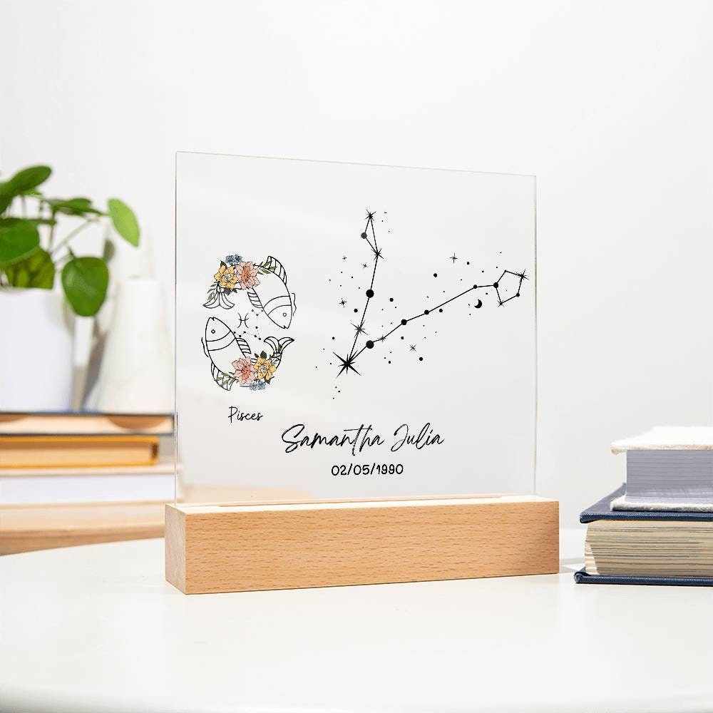 Custom Zodiac Acrylic Plaque – Zodiac Gifts – view 5