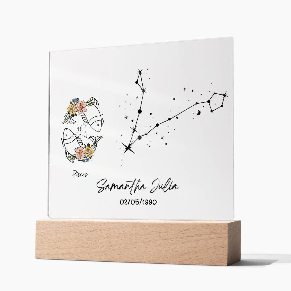 Custom Zodiac Acrylic Plaque – Zodiac Gifts – view 9