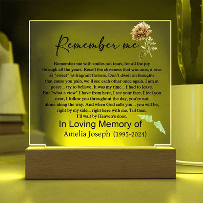 Remember me memorial plaque – sympathy gift – view 5