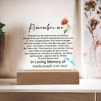Remember me memorial plaque – sympathy gift – view 6