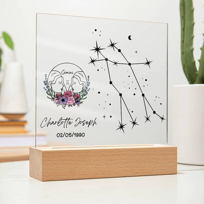 Gemini Zodiac Star Sign Plaque – Zodiac horoscope gift