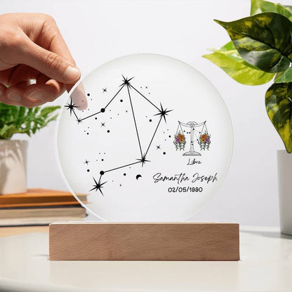 Personalized Libra Zodiac Plaque Constellation Horoscope Astrology