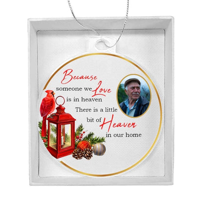 Custom Photo Christmas Memorial Acrylic ornament – Sympathy gift – view 8