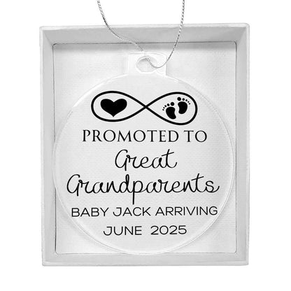 Custom Promoted to Great Grandparents Baby Announcement Acrylic – view 9