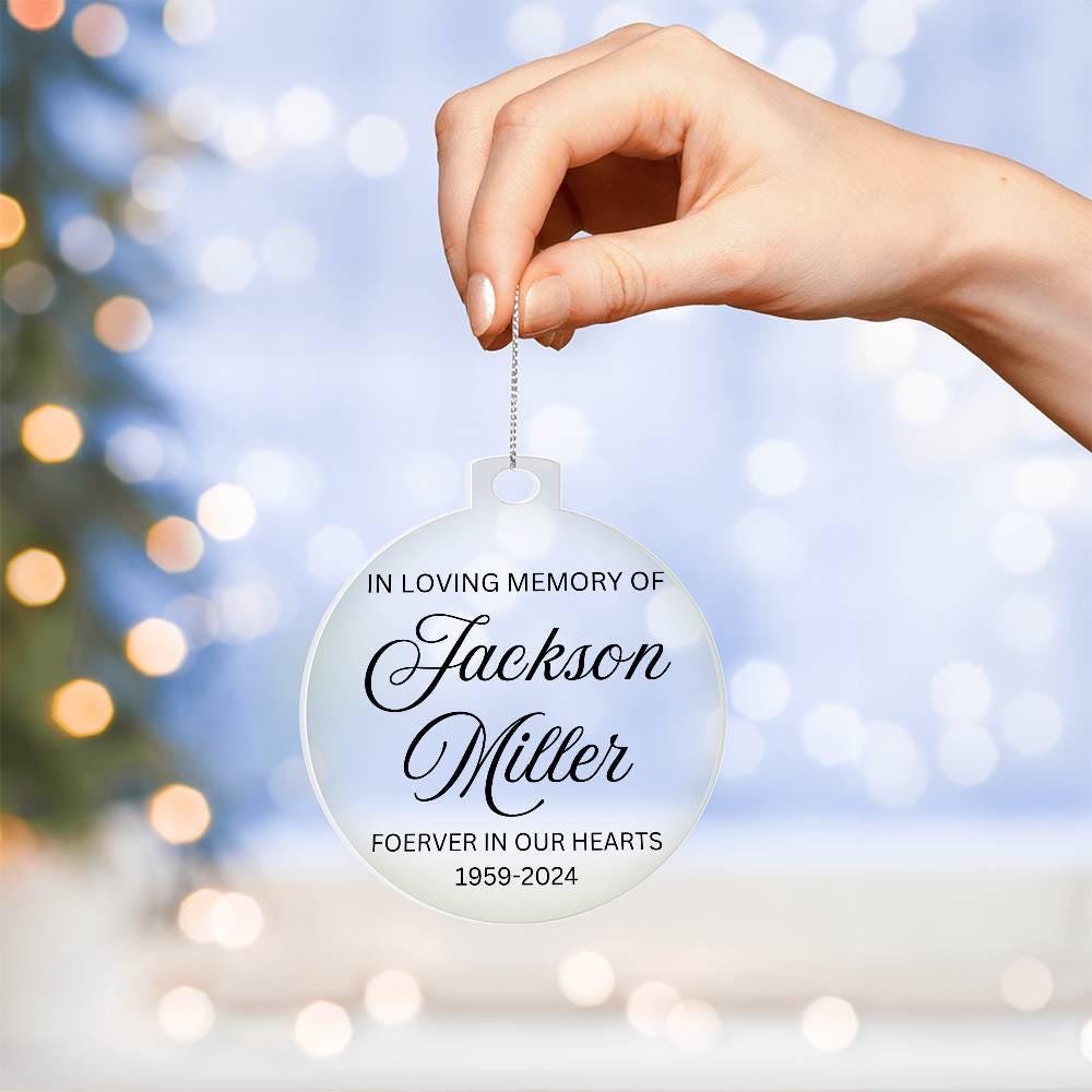 Personalized In loving memory of loved ones holiday ornament – view 8