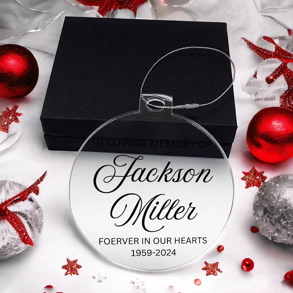 Personalized In loving memory of loved ones holiday ornament – view 5