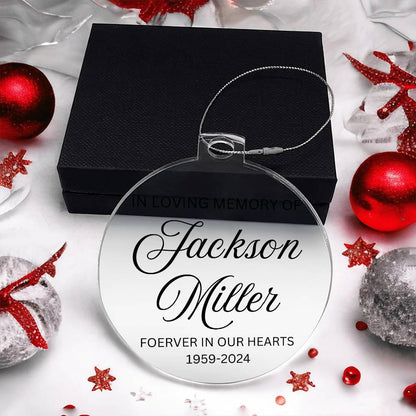 Personalized In loving memory of loved ones holiday ornament – view 5
