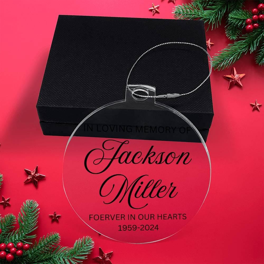 Personalized In loving memory of loved ones holiday ornament – view 7