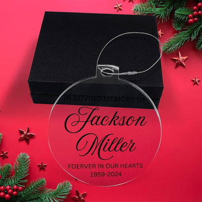 Personalized In loving memory of loved ones holiday ornament – view 7
