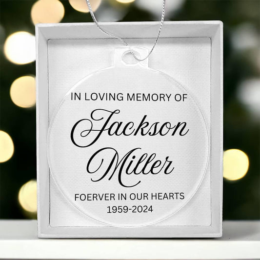 Personalized In loving memory of loved ones holiday ornament