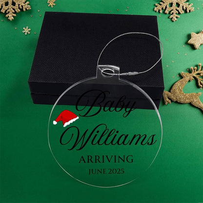 Personalized Baby Announcement Acrylic Ornament – view 4