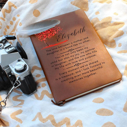 Mother Daughter Personalized Leather Journal – view 7