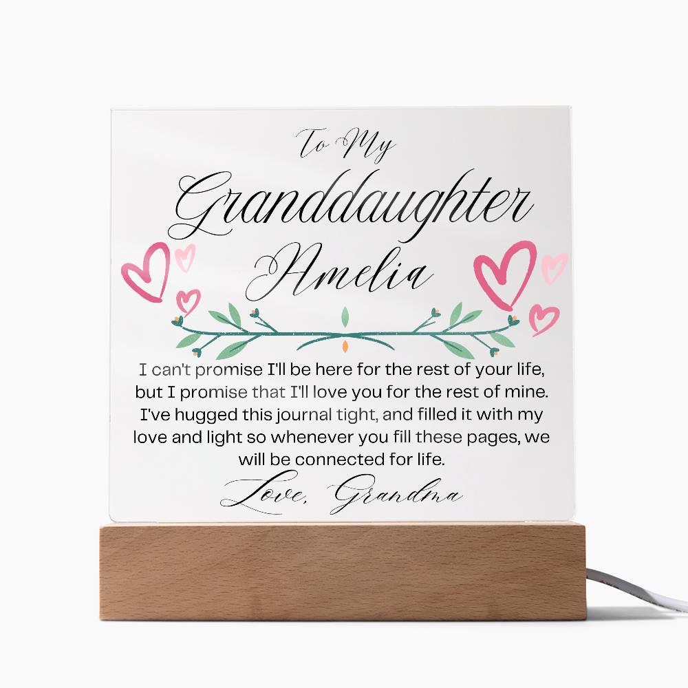 Granddaughter Personalized LED Acrylic Plaque – Grandchildren Gift – view 9