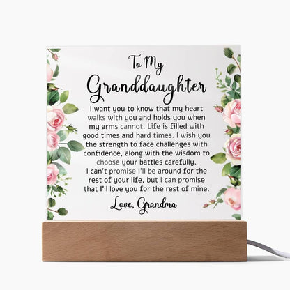 Personalized From Grandma to My Granddaughter LED Acrylic Plaque – view 5