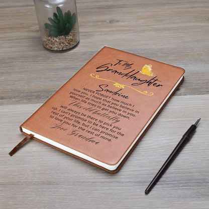 Personalized Granddaughter Butterfly Leather Journal – view 9