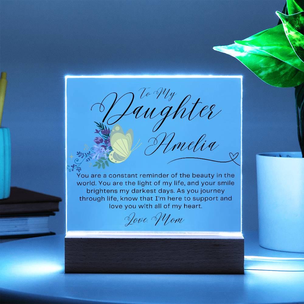 Personalized Custom Name To My Daughter LED Acrylic Plaque – view 9