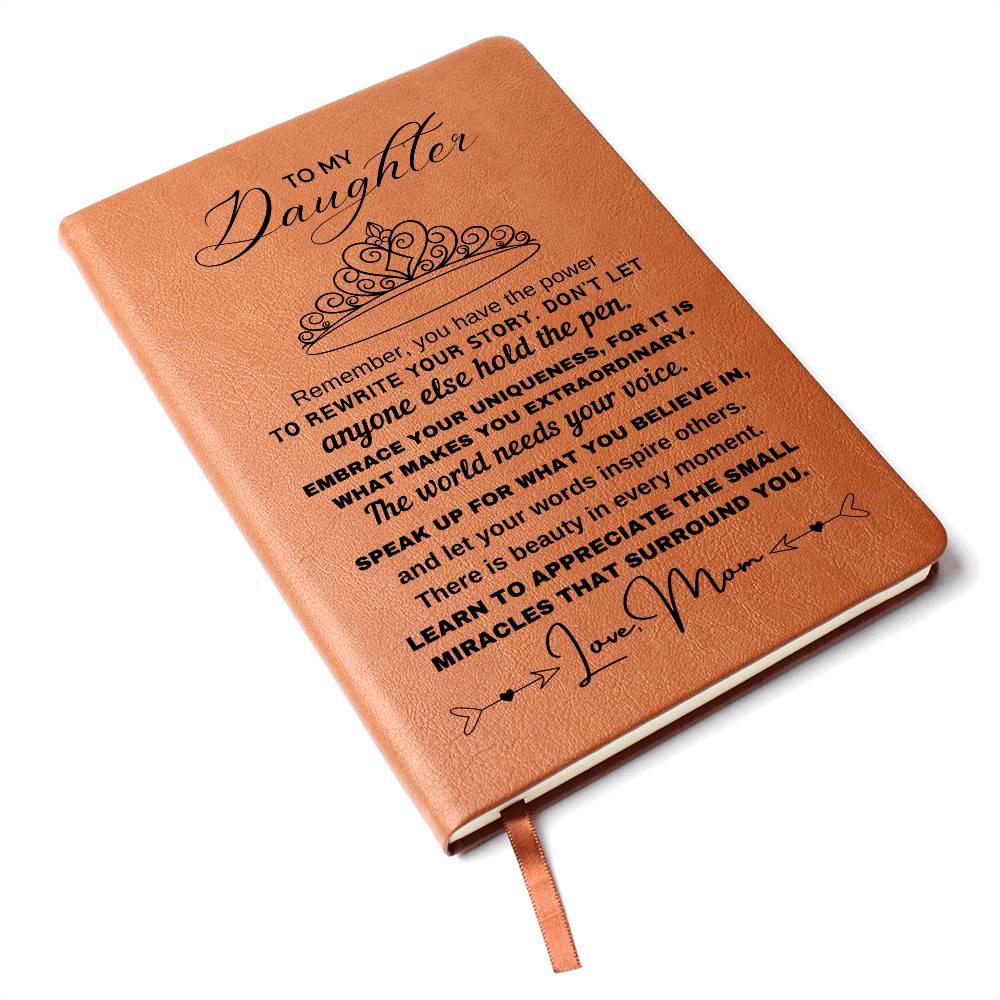 To my Daughter Personalized Leather Journal – Unique daughter gifts – view 8