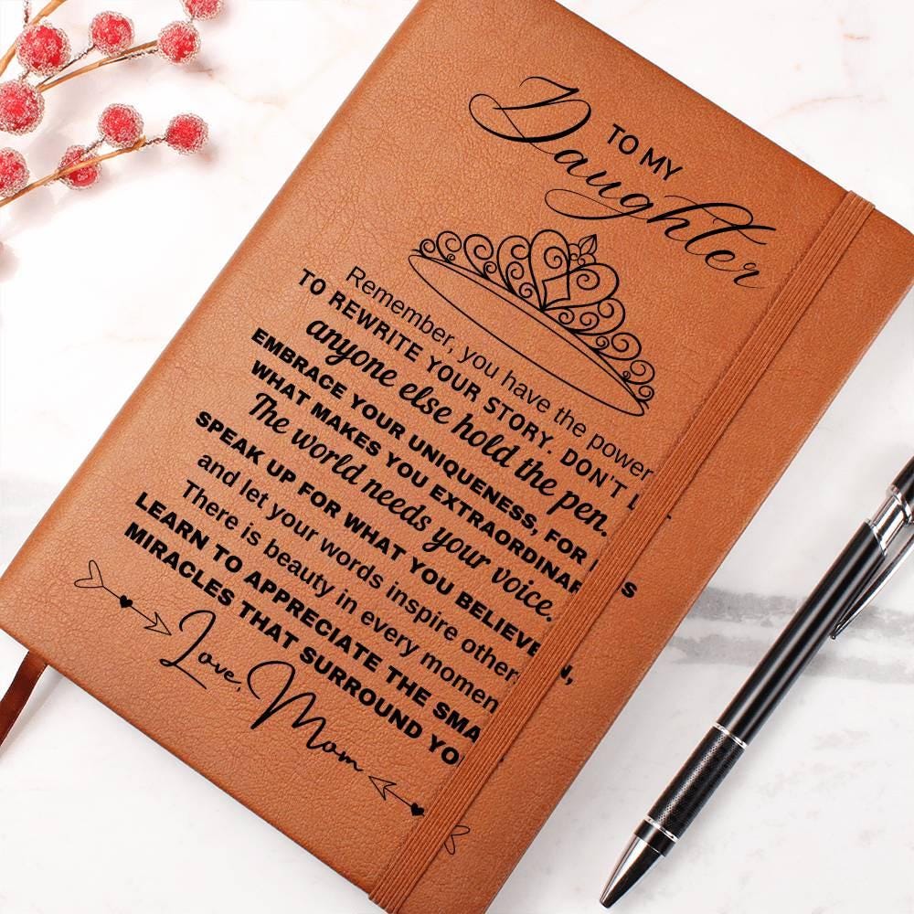 To my Daughter Personalized Leather Journal – Unique daughter gifts – view 7
