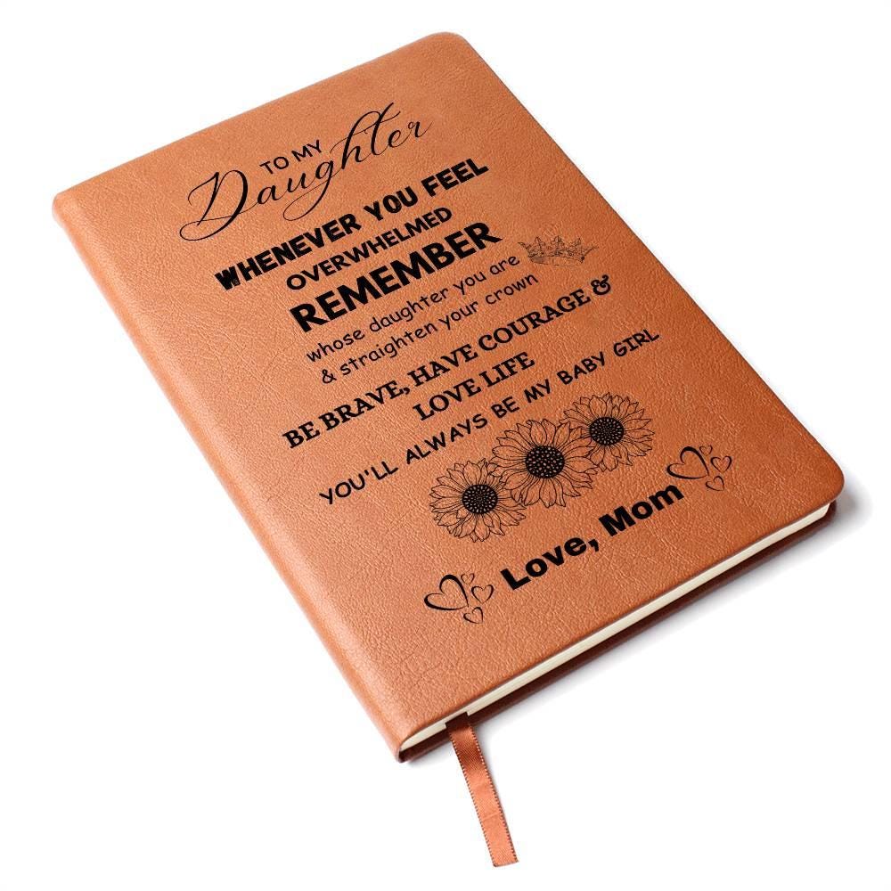 To My Daughter Personalized Leather Journal – view 6