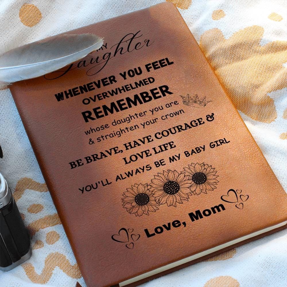 To My Daughter Personalized Leather Journal – view 7